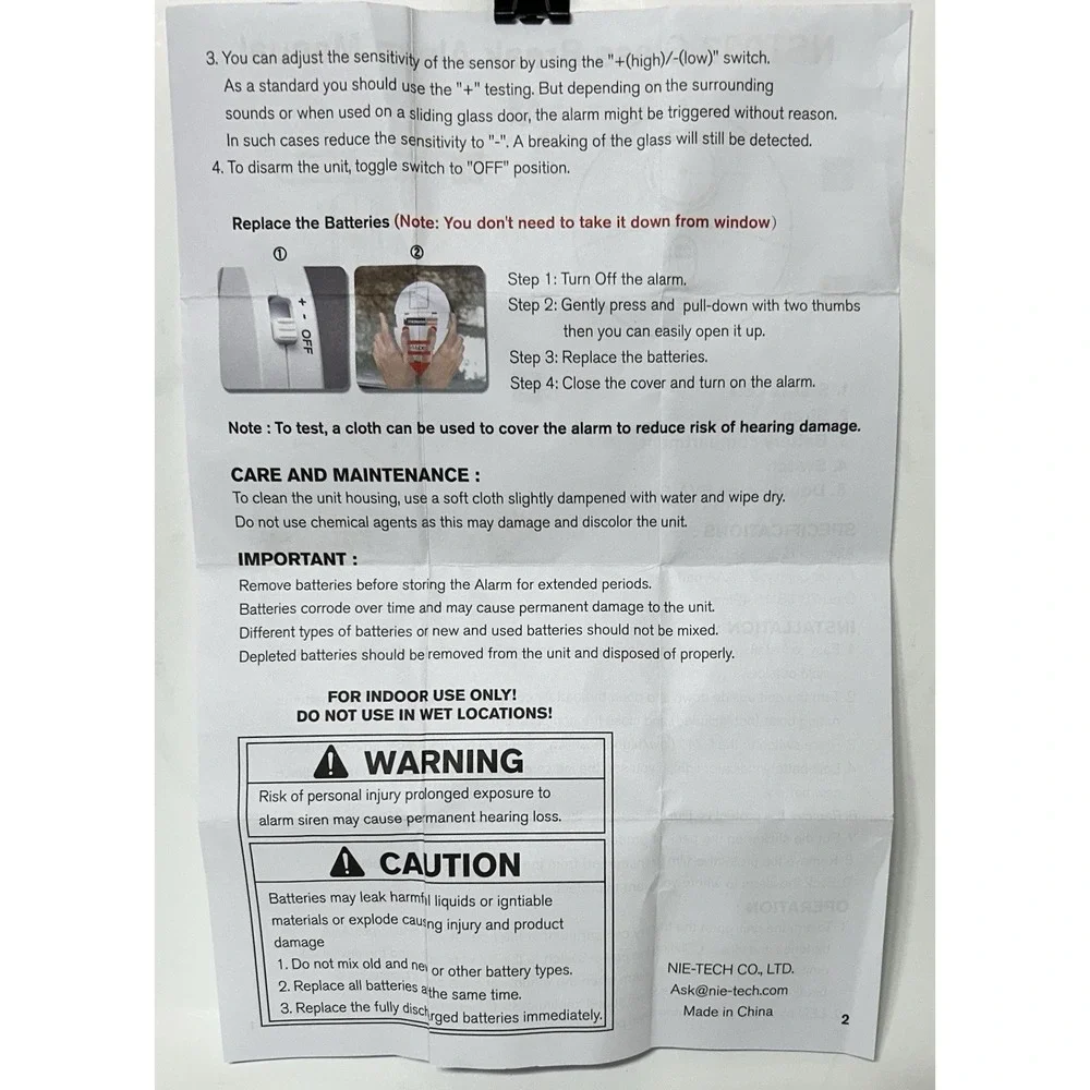EVA LOGIK NST003 Wireless Glass Break Alarm 8 Pack White Indoor